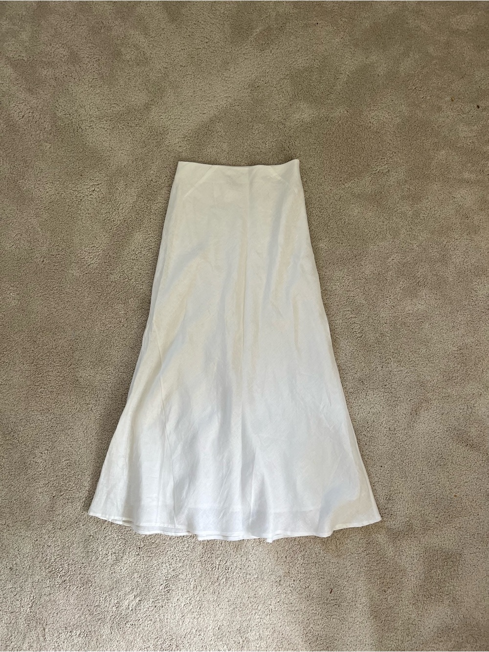 DISSH Syrah White Linen Midi Skirt - Size 6 - Picture 4 of 10